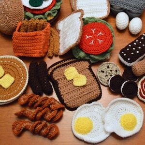 Handmade crochet play food set CUSTOM PLEASE READ DESCRIPTION